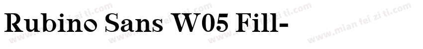 Rubino Sans W05 Fill字体转换